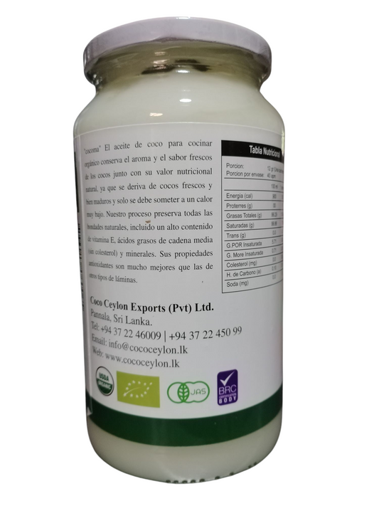 Aceite de coco orgánico prensado en frío 1000 ml