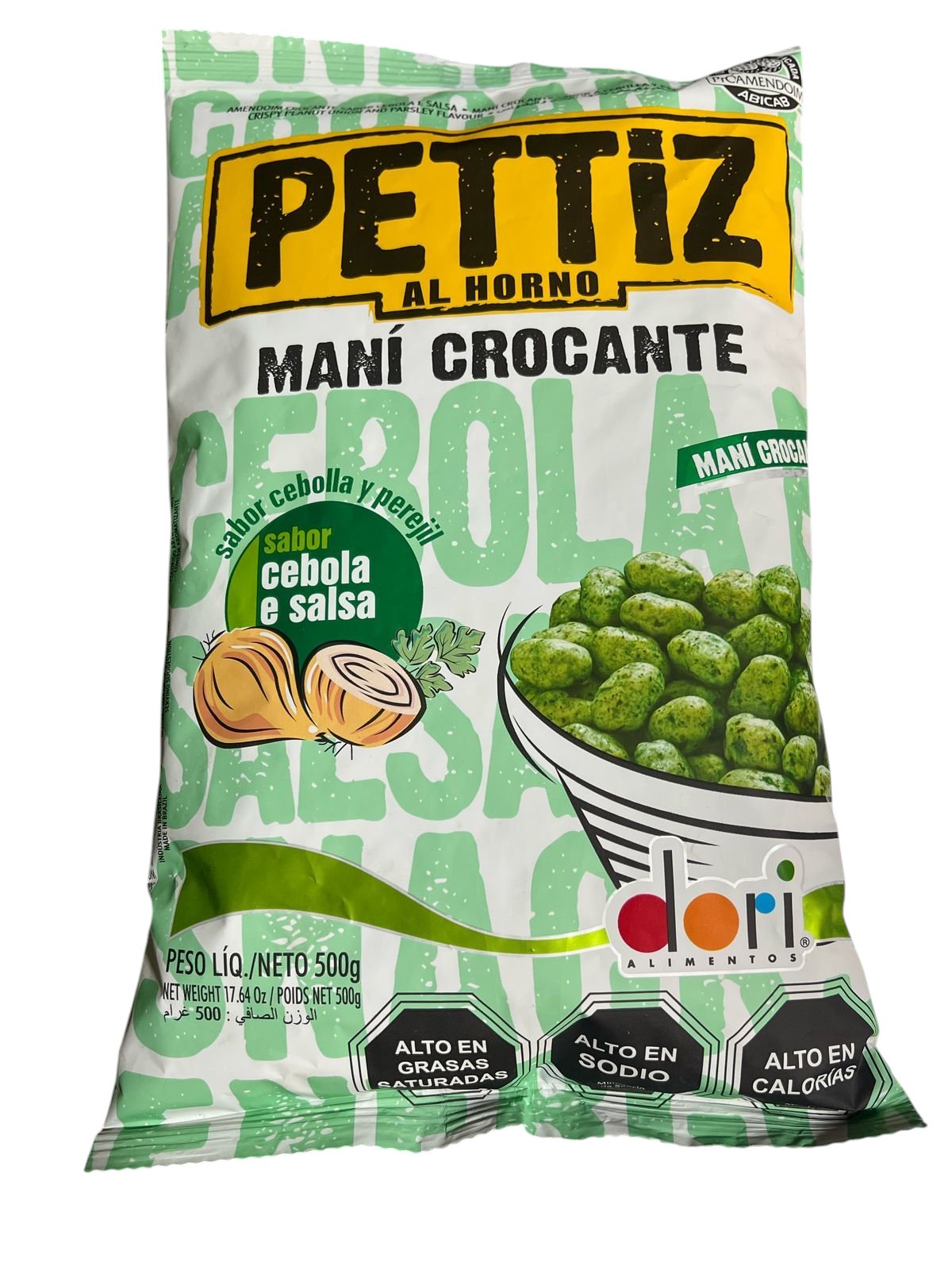 Maní japones crocantes cebolla y salsa 1 kg.